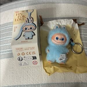 “K” Pin For Love Series (A-M) Blue Labubu.New.Box opened to verify.